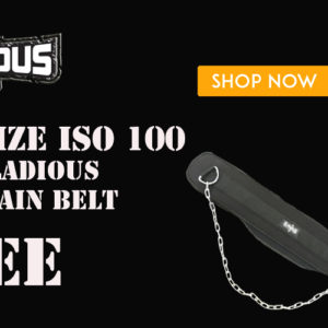 Dymatize Iso 100 and Get Dipping Chain Belt Free By Gladious Pakistan's Best Online Supplement and Fitness Store.